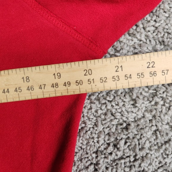 Abercrombie & Fitch Hoodie Womens‎ Large Red Authentic Vintage Sweatshirt Moose - Picture 10 of 13